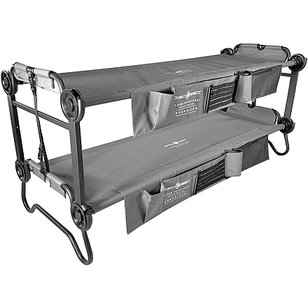 Disc-O-Bed Special Edition Large Outfitter Sleeping Cots w/Side Organizers, Gray, 30021BO