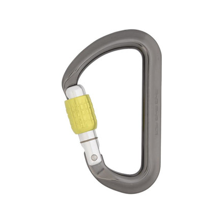 DMM Aero Screwgate Carabiner, Titanium/Lime, A372