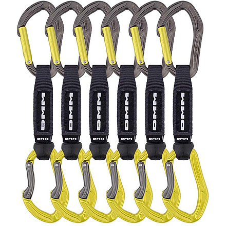DMM Alpha Sport Quickdraw - 6 Pack, Titanium/Lime, 12cm, A526LG-12VWP6