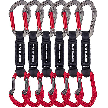 DMM Alpha Sport Quickdraw - 6 Pack, Titanium/Red, 12cm, A526RD-12VWP6