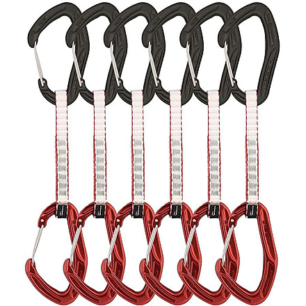 DMM Alpha Trad Quickdraw - 6 Pack, Titanium/Red, 12cm, A508-12RDP6