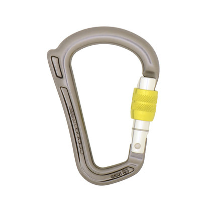 DMM Rhino Screwgate Carabiner, Titanium/Lime, A542