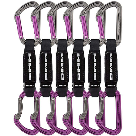 DMM Shadow Quickdraw, Pack of 7, Titanium/Purple, 12cm, A306P-12VWP6