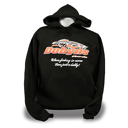 Dobyns Heavy Weight Logo Cotton Hoodies - Mens, Black/Orange, Large, HOODIE BLK/ORG L