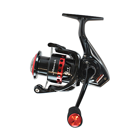 Dobyns Maverick Spinning Reel, 5.2:1, 6+1, Size 2500, Ambidextrous, Black/Red, MV 2500 RED SPIN