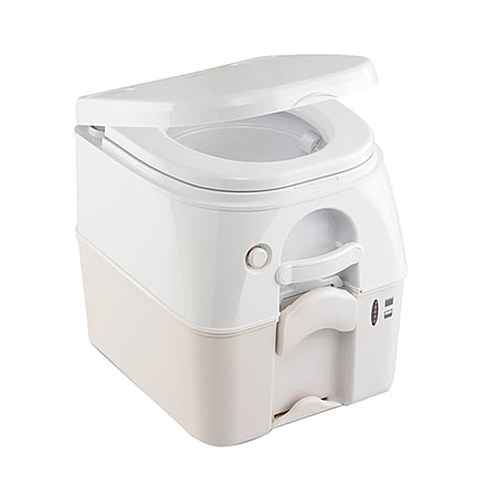 DOMETIC SeaLand 975 Portable Toilet 5.0 Gallon - Tan w/Brackets 37726