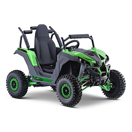 Drift Hero Single Seat EV 1200W Go Kart, Black/Green, 57.1x34.25x38.98 in, DH1020