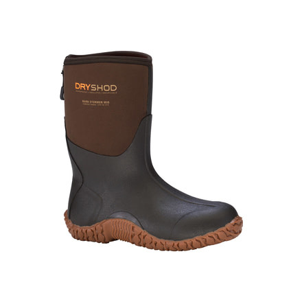 Dryshod Barnstormer Mid Rugged Farm Boot - Men's, Gum Brown/Peanut, 7 BSM-MM-BR-007