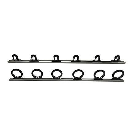 Du-Bro Trac-A-Rod 4 foot Fishing Rod Rack, Silver/Black, 1084B