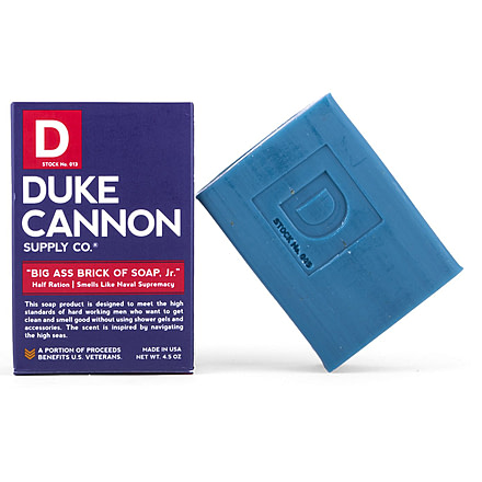 Duke Cannon Supply Co Big Ass Brick of Soap Jr, Naval Supremacy, Blue, BLUEJR