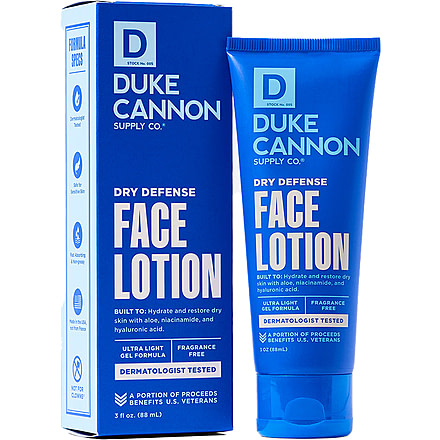 Duke Cannon Supply Co Dry Defense Face Lotion, Blue, Small, FCDEFENSELOTION