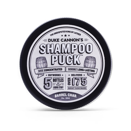 Duke Cannon Supply Co Shampoo Puck Barrel Char, 4.5 oz Jar, SHAMPUCKBARRELCHAR