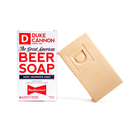 Duke Cannon Supply Co The Great American Beer Soap, Budweiser, 10 oz Bar, 04BUDWEISER1