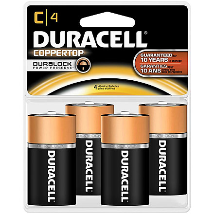 Duracell Coppertop Battery, C 4 pk. MN1400R4ZX17
