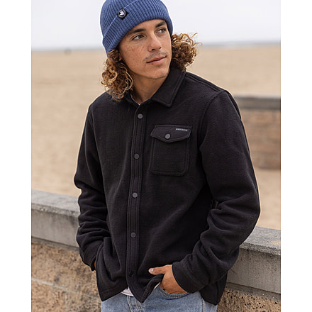 Body Glove Mens Walton Polar Fleece Button Down - Black 5539B458, S, Black, IDWAL8676-BLK-S