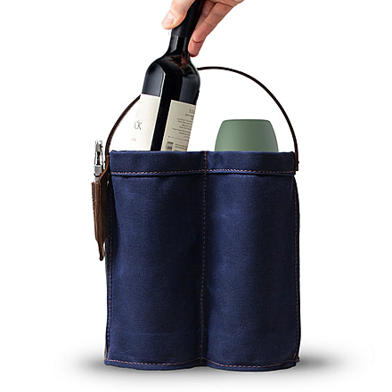 High Camp Flasks Double Barrel Caddy, Gunmetal, One Size, orox-canvas-caddy