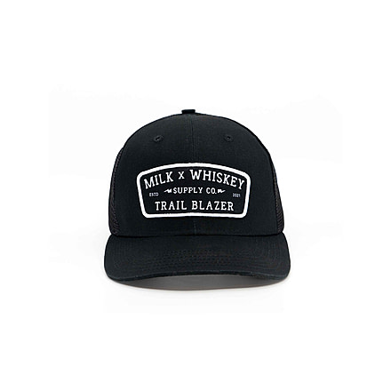 Milk X Whiskey Trailblazer Blackout Flat Brim F68420BD, Black, mxwhmtbb