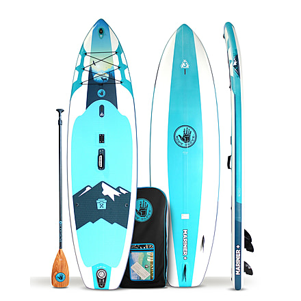 Aquapac Mariner+ 11 Inflatable Paddle Board - Aqua/White E08D534B, 11 ft, Aqua/White, ISUPMARP20U-AQWH-11/FT