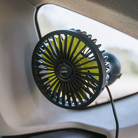 Luno Car Camping Fan, Black, CCF-001-R1