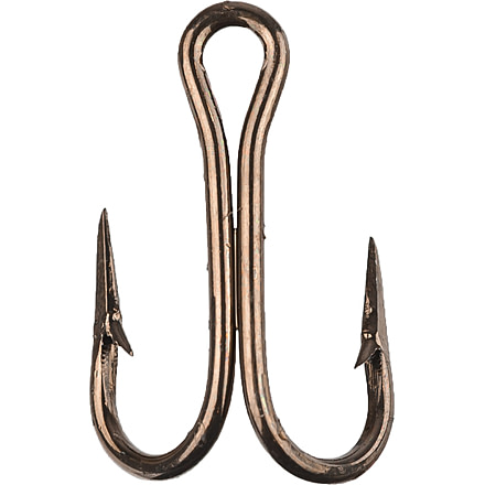 Eagle Claw 90 Degree Spread Treble Hook,Straight Point,Round Bend,Regular Shank,Bronze,A-Pack Hooks 274A-14