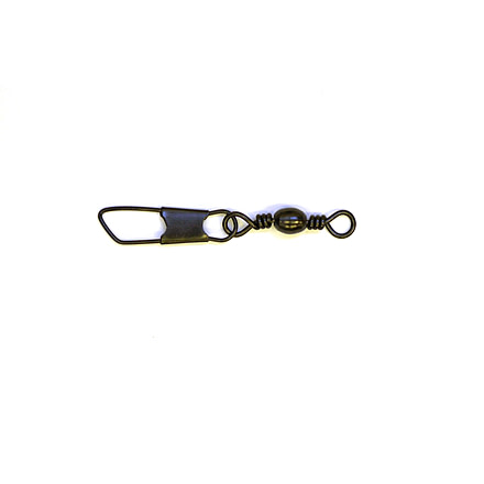 Eagle Claw Barrel Swivel w/Safety Snap,Resealable,Black,Size 3 01042-003