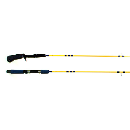 Eagle Claw Brave Eagle Spincast Rod, 1 Piece, Medium 1/4-5/8oz Lures, 4lb - 15lb, 2 Guides + Tip, 3, BRV100-3