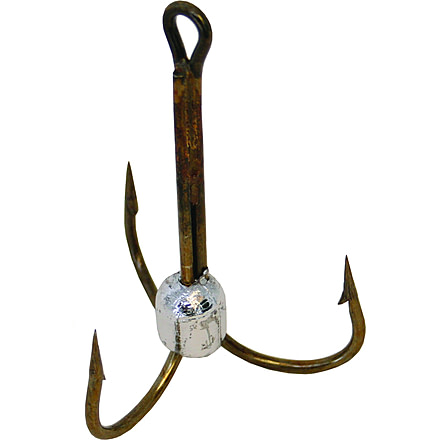 Eagle Claw Lake and Stream Gator Snagging Hook, Treble, Bronze, Size 14/0, 1 per Pack, LSGATOR-14/0