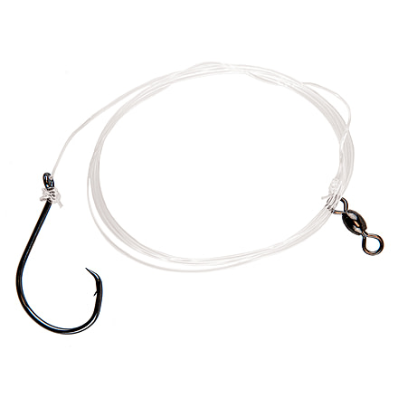 Eagle Claw Lazer Sharpinline Octopus Circle Striped Bass Rig, Size 6/0 L7228 Hook, 42in, Platinum Black, 1/Pack, L925-C1