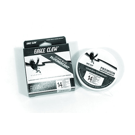 Eagle Claw Premium Monofilament Line 6lb 300yd Clear Blue Fuorescent, ECCBFH-6