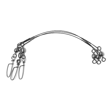 Eagle Claw Steel Leader Float w/Coastlock Snap and Crane Swivel,6in,20lb 08014-001