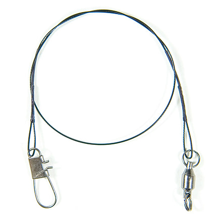 Eagle Claw Steel Leader Float w/Ball Bearing Swivel and Dual Lock Snap,12in,20lb LLBBIBK20-12