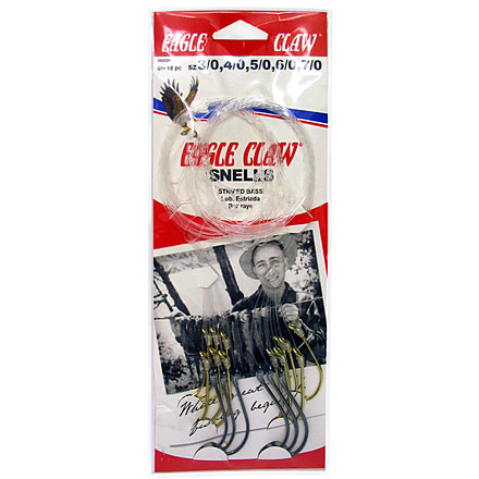 Eagle Claw Striped Bass Snelled Hook,Assortment 092QW