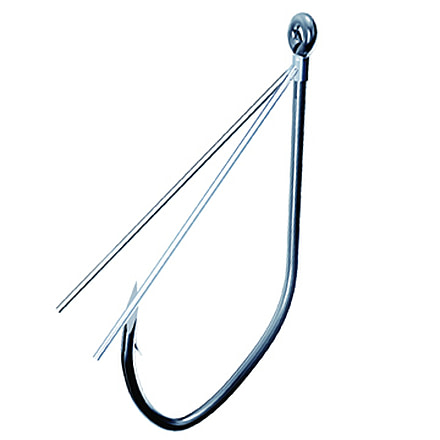 Eagle Claw Trokar Finesse Weedless Hook, Platinum Chrome, Size 2/0, 6 per Pack, TK137W-2/0