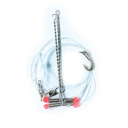 Eagle Claw Trout Rig,Bronze,Barrel Swivel w/ Interlock Snap,Red Beads 014H-10