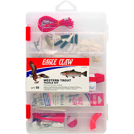 Eagle Claw Western Trout Kit 59pc, TK-WTROUT1