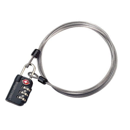 Eagle Creek 3-Dial TSA Lock & Cable, Graphite, EC0410280-13