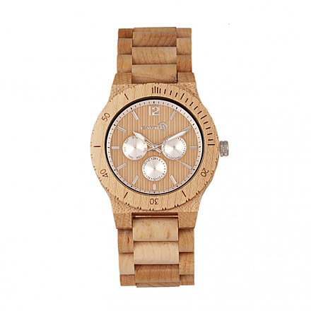 Earth Wood Bonsai Bracelet Watch with Day/Date, Khaki-Tan, ETHEW5301