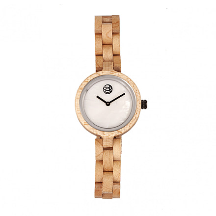 Earth Wood Wisteria Mother-Of-Pearl Bracelet Watch, Khaki/Tan, ETHEW5601
