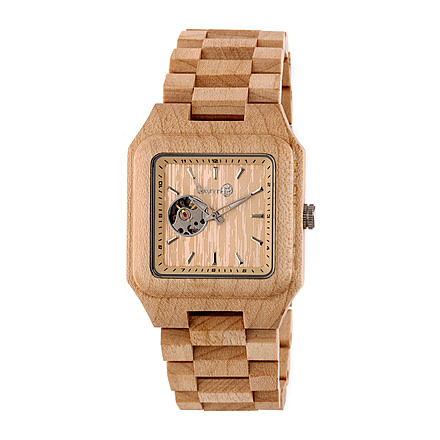Earth Wood Black Rock Automatic Bracelet Watch, Khaki/Tan ETHEW4401