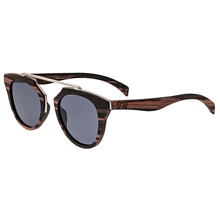 Earth Wood Ceira Polarized Sunglass, Brown Stripe/Black, One Size, ESG021BK