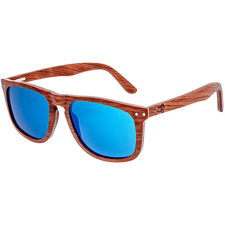 Earth Wood Pacific Polarized Sunglass, Brown/Blue, One Size, ESG008BL
