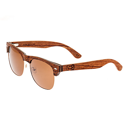 Earth Moonstone Polarized Sunglasses, Rosewood &amp; Ebony/Brown, ESG017RB