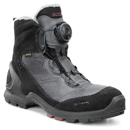 ECCO BIOM Terrain Mid GTX Hiking Boot - Womens-Black/Titanium/Petal-Medium-37