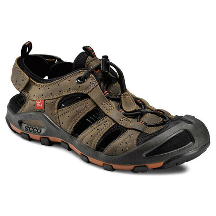 ECCO Cerro Sandal - Men's-Blk/Navajo Brown-Medium-42