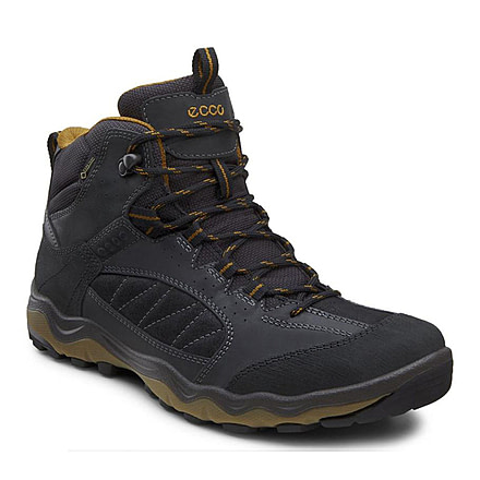ECCO Ulterra Mid GTX Hiking Boot - Men's-Blk/Blk/Tobacco-Medium-46