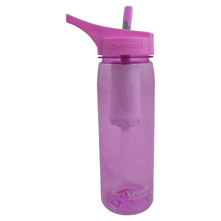 Aqua Vessel Ultra Lite Tritan Filtration Bottle - 25 oz 750ml-Peony