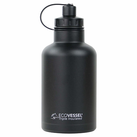 Eco Vessel Boss 64oz Trimax Growler Black BOSS1900BS
