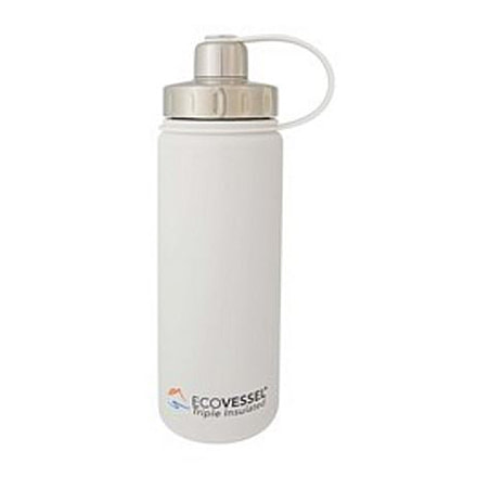 Eco Vessel Boulder Insulated Water Bottle, 20 Oz, White, BLD600WO