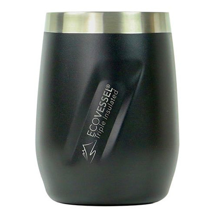 Eco Vessel Port Wine Glass, 10oz, Black Shadow, Silver Express, Stainless Steel, 100 Year Manufacturer Warranty, EVS-77279