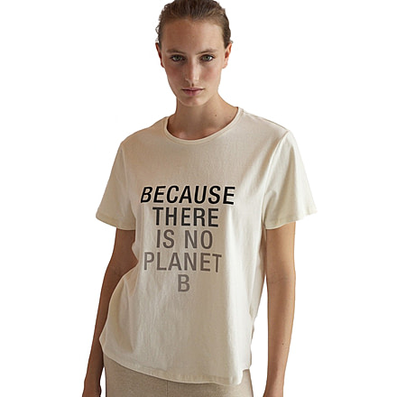 Ecoalf Becausalf T-Shirt - Womens, Light Beige, Large, GATSBECAU8032WW21-050-L